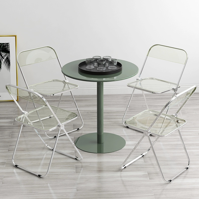 M& Milk Tea Shop Internet Celebrity Ins Style Round Table Small Coffee Table Simple Modern Home Side Table Casual Iron Art Photo Round Dining Table