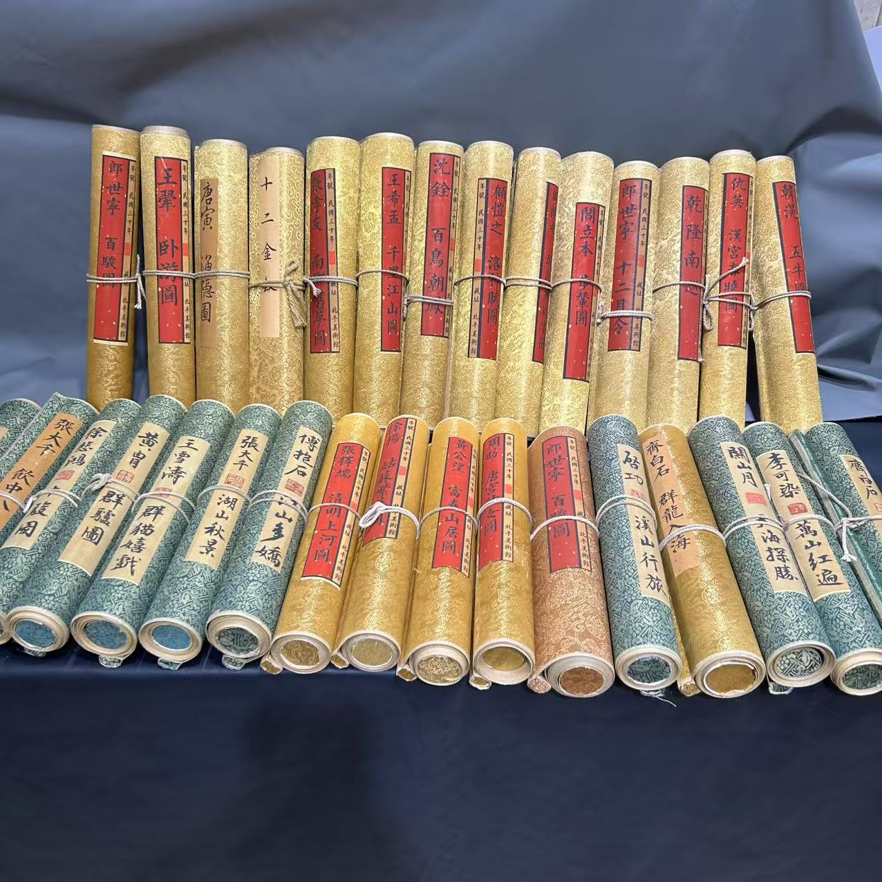 Антикварная каллиграфия и живопись, длинный свиток, декор для гостиной