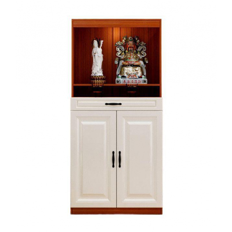 Home God of Wealth Altar Table Buddha Shrine Cabinet with Door Economical Guanyin Shrine Cabinet Guan Gong Statue Cabinet Altar
