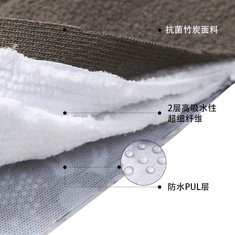 Washable nursing pad bamboo charcoal sanitary pad physiological period M size maternal sanitary napkin can be reused