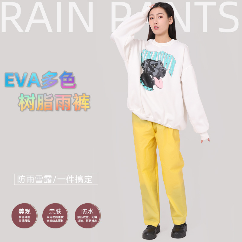 Single Rain Pants Long Thickeneded Outdoor Portable Non-Disposable Men's and Women's Rain Pants Hiking Rafting Half Body Wholesale Purchase