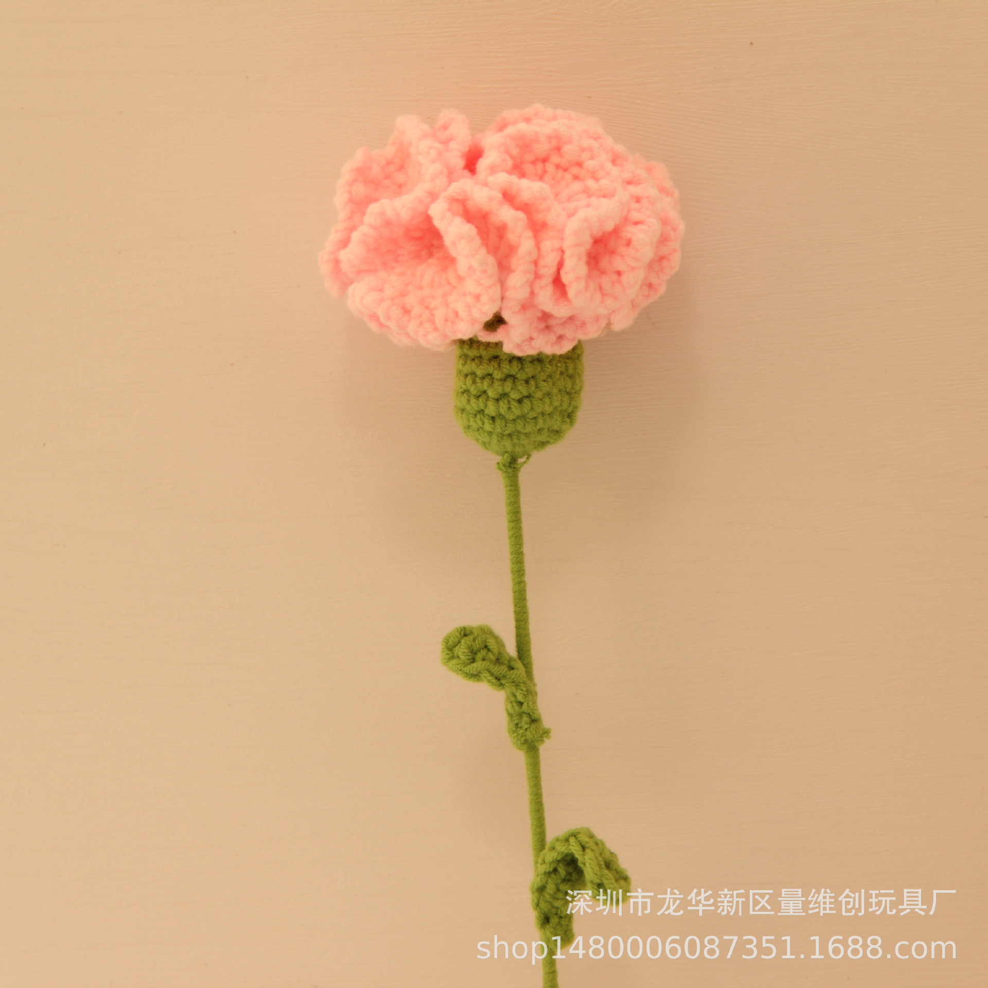 Handmade wool woven artificial flower carnation with packaging three or eight holiday gift Mother's Day gift home decoration
