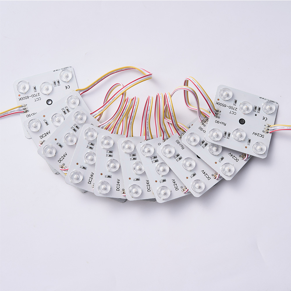 Led Two-Color Block Light 24V High Cri Diffuse Reflection Dimming Color Advertising Light Box Soft Film Ceiling Module Light Source