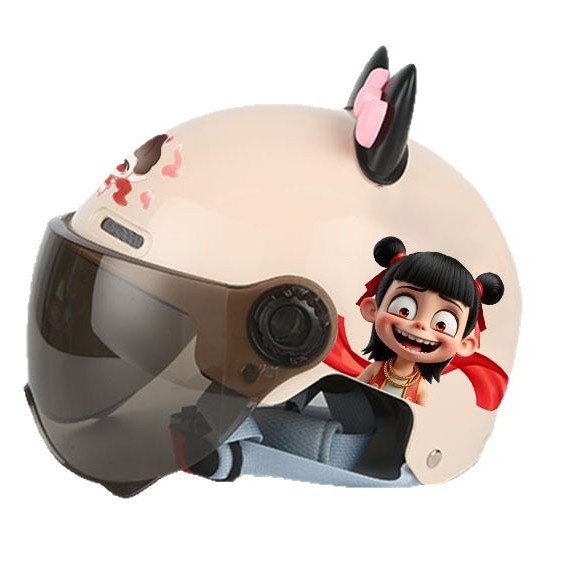 Genuine Certified Nezha Ao Bing Parent-Child Children's Helmet Lightweight Male and Female Baby Summer Sun Protection Electric Motorcycle