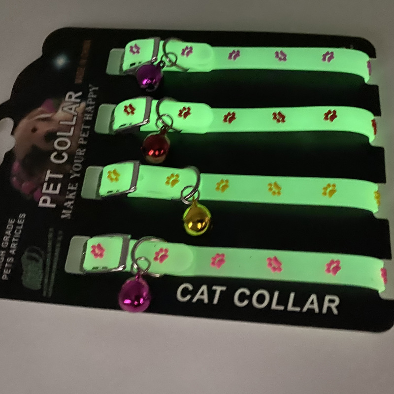 Pet Luminous Silicone Pet Cat Dog Collar Luminous Absorbing Light