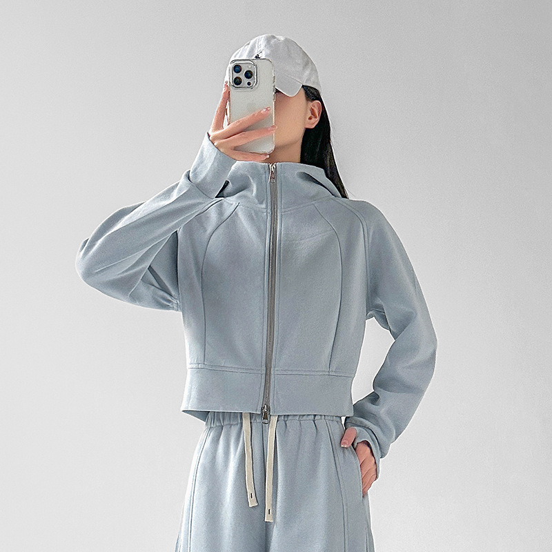 Худи с капюшоном Grab the Mirror, короткий трехмерный крой, слим-фит, свободный микросилуэт, куртка на молнии для женщин весна-осень