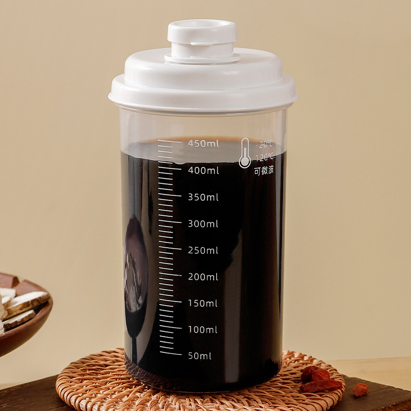 Chinese medicine sub-packaging with scale storage bottle food grade heatable refrigerated multi-use juice oatmeal sub-packaging storage bottle