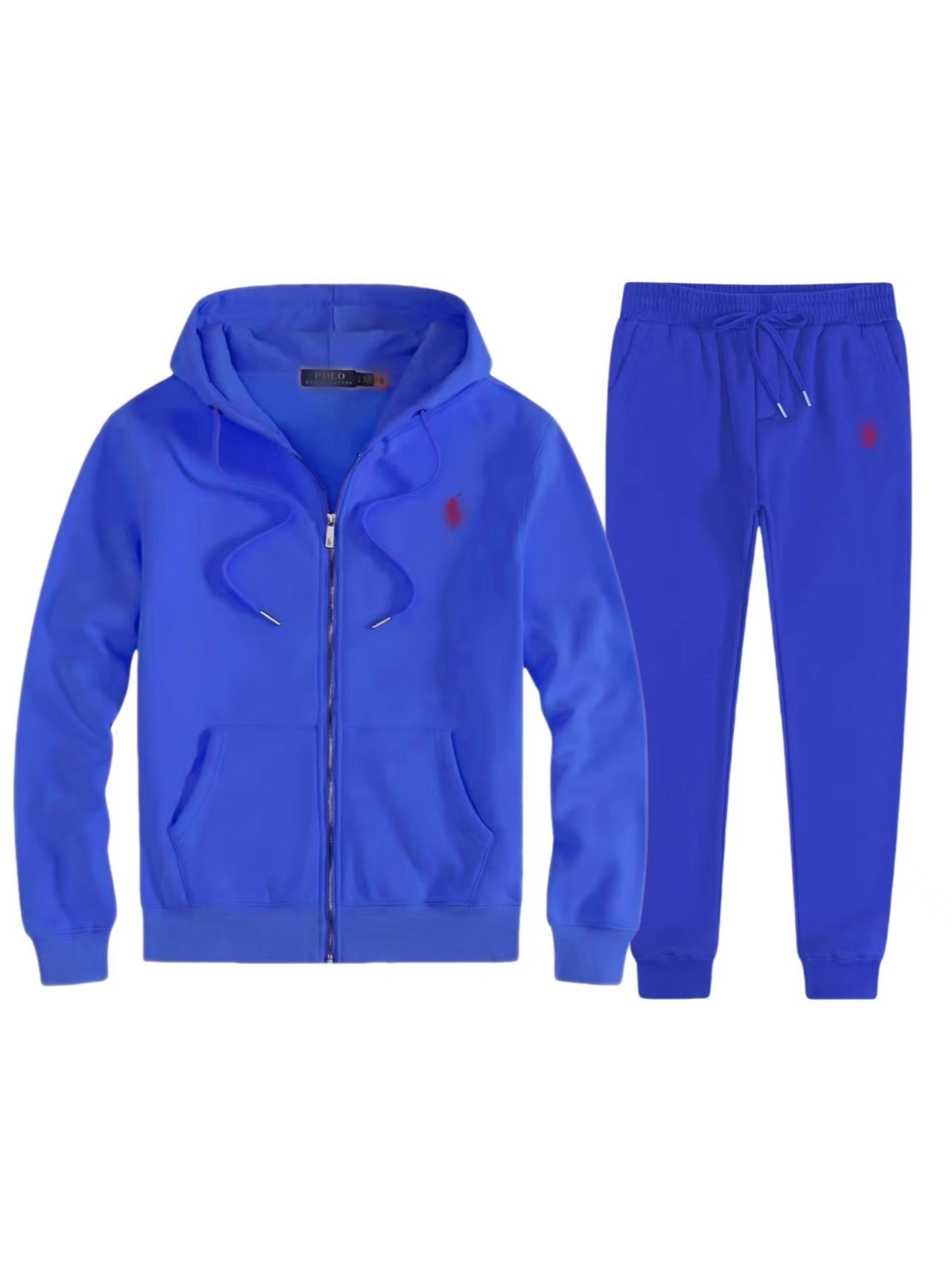 Cross-Border Rl Embroidered Cardigan Sweatshirt for Men and Women, Spring and Autumn Zipper Cardigan Set, Hooded Jacket