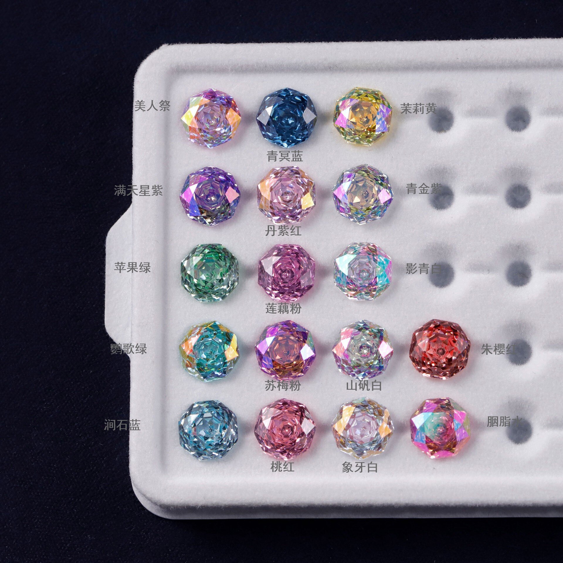 Камень с огранкой в стиле розы, цветное покрытие, октогранный, оптовая продажа, серьги с ногтями, необработанный камень