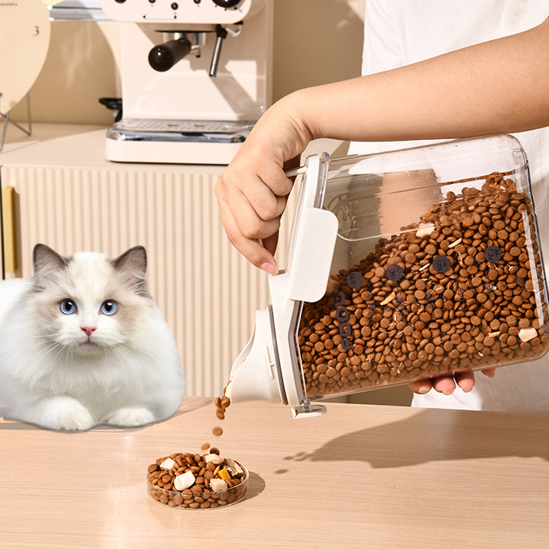Cat Food Storage Barrel Dog Food Sealed Barrel Moisture-proof Grain Storage Barrel Pet Snacks Sealed Cat Food Tank Freeze-dried Storage Box