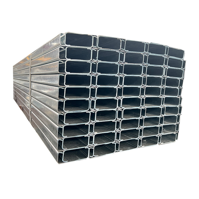 Guangdong Spot Wholesale Cold-Bent C-Shaped Steel Anti-Seismic Brackets, Punched and Galvanized C-Shaped Steel Structure Photovoltaic Roof Beams