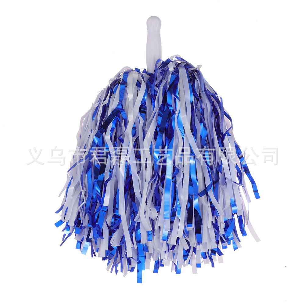 Sports cheerleaders hand flower cheerleading 30 grams of small handle double color flower ball dance props hand performance cheerleading flowers