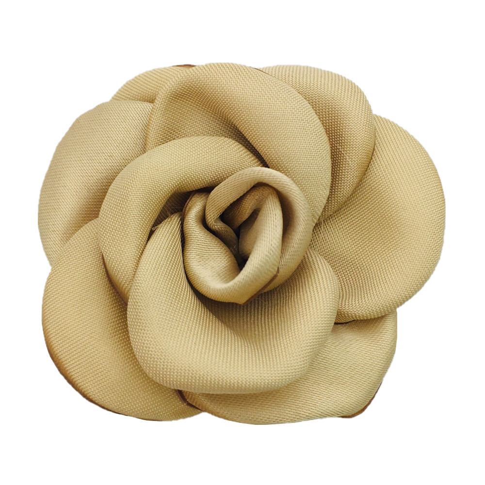 in stock 5.5cm Burned Camellia Flower Clothing Accessories Rose Flower Headwear Necklace Cloth Flower Shoe Bag Decorative Corsage