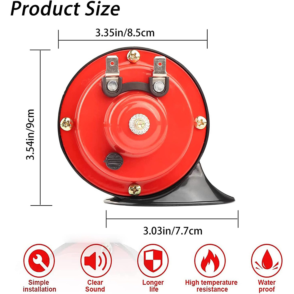 12V high bass modified snail horn car waterproof car electric horn Generation Train Horn