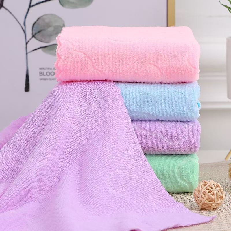 Microfiber Bath Towel Embossed Bear Manufacturer Wholesale Gift Children's Strong Absorbent Soft Thickened Beach Towel