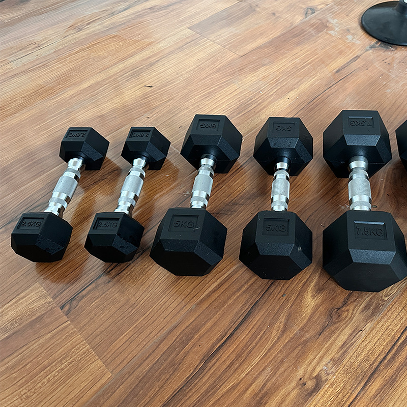 Шестигранные гантели для мужчин, фитнес-оборудование для тренировки мышц рук, пластиковые гантели из чистого железа для домашнего спорта