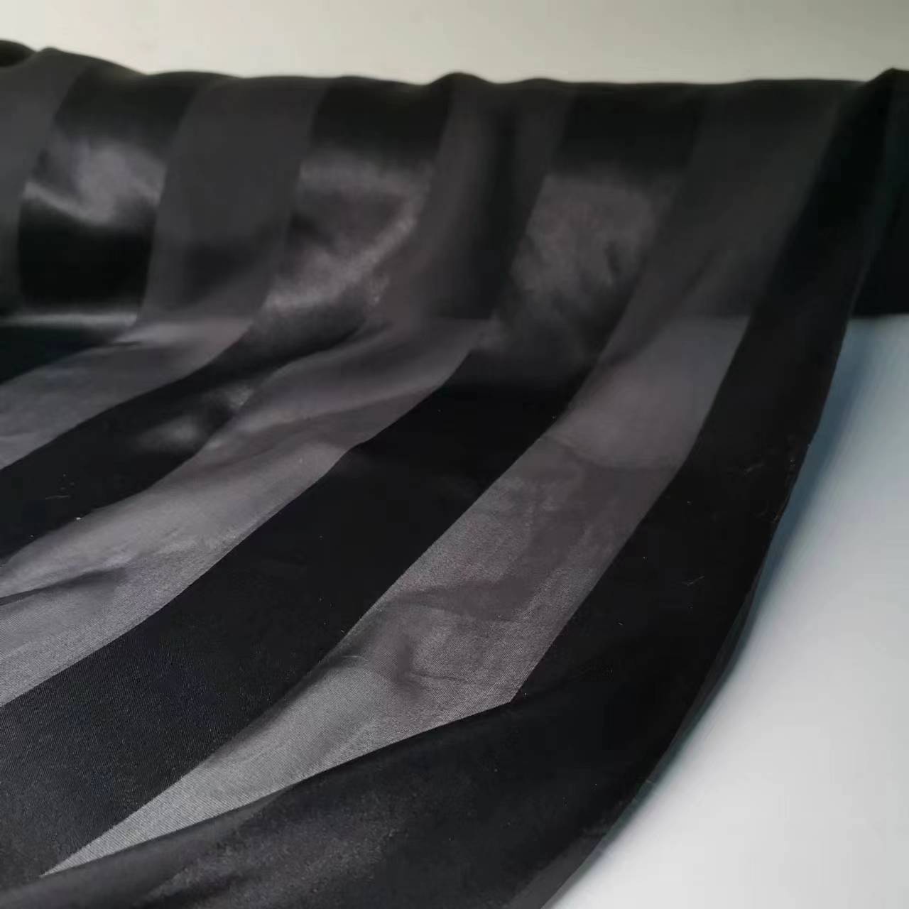 Mulberry Silk Satin Strips Narrow Wide Stripesd Fabric 6mm Narrow Fashion Silk Fabric