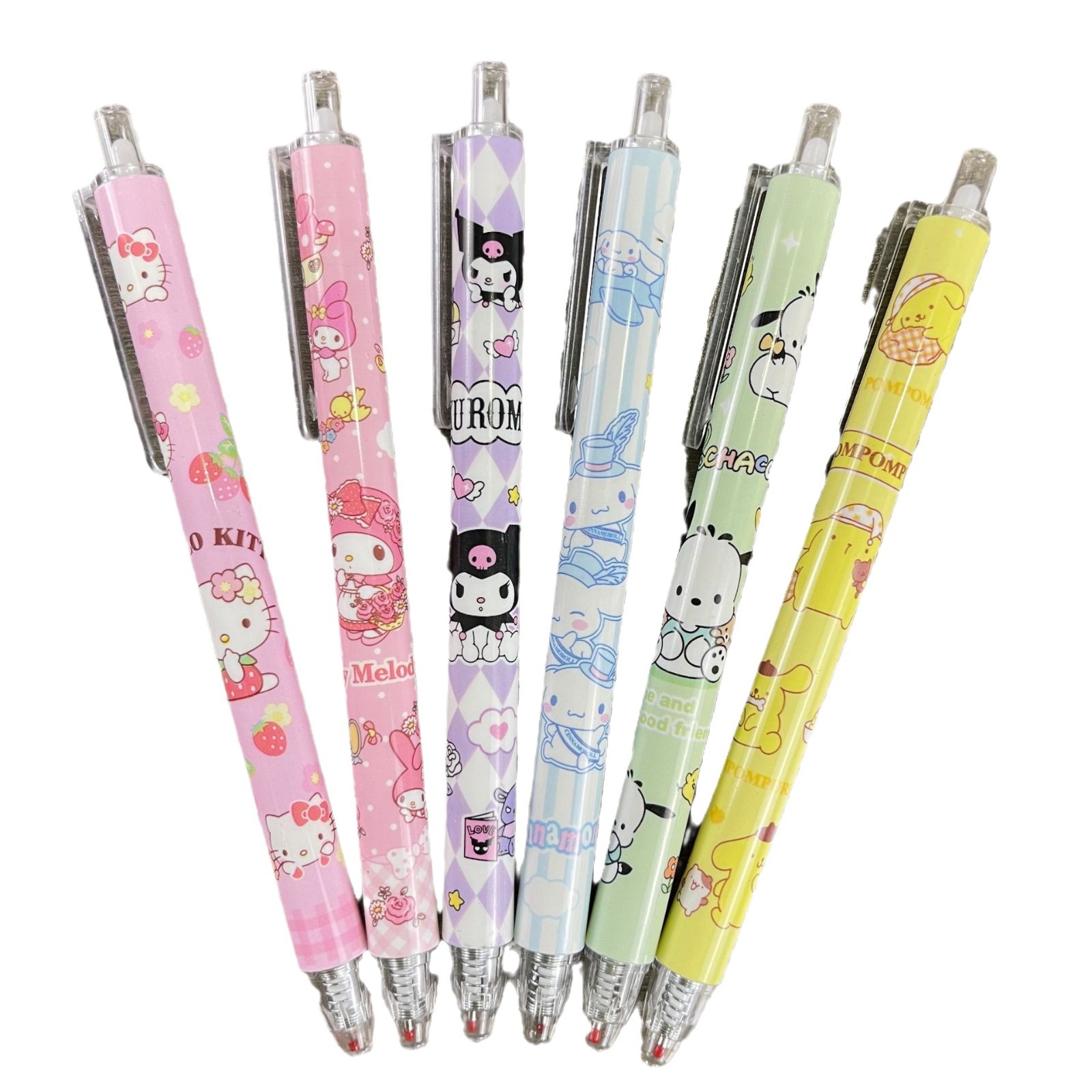 Cartoon Press Pen High Color Value Cute Girl Heart Sanrio Gel Pen Black ST Brush Pen 0.5 for Students