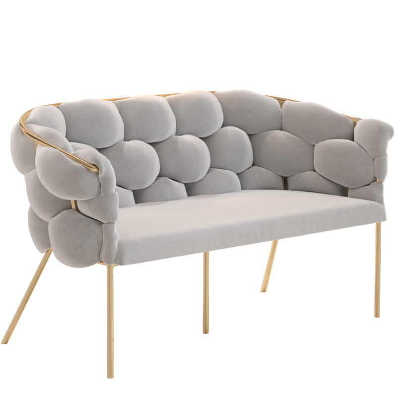 Modern Wrought Iron Sofa Chair, Trendy Studio, Beauty Salon, Café, Milk Tea Shop, Clothing Store, Simple Bubble Sofa Chair