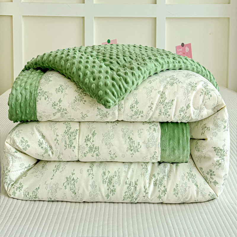 Class A cotton pea quilt cotton South Korea pea velvet quilt machine washable spring and autumn quilt core winter quilt core single double quilt