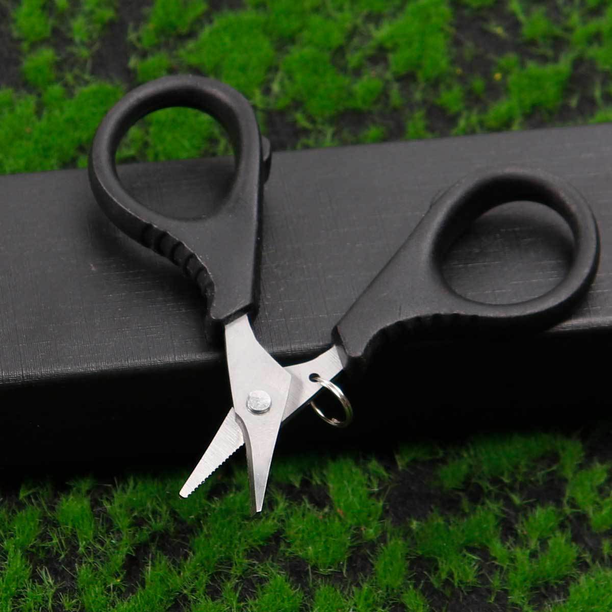 Outdoor Lure Pe Line Cutter Stainless Steel Titanium-Coated Fishing Scissors Easy-Pull Fishing Line Cutter Portable Practical Lure Scissors