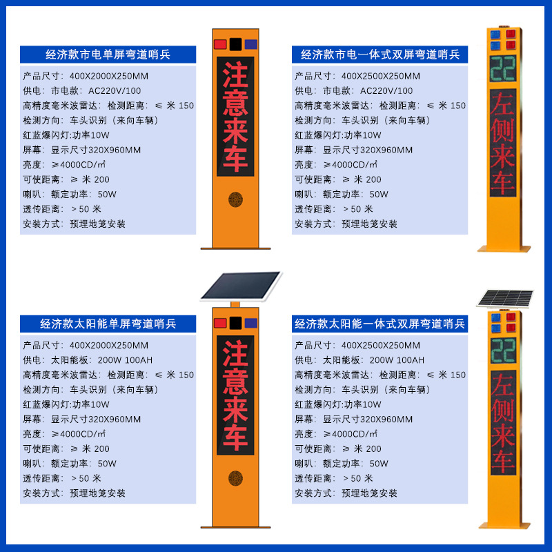 Highway Speed Measurement Solar Sentinel Radar Early Warning Capshot Sentinel Traffic Intersection Curve Warning Display
