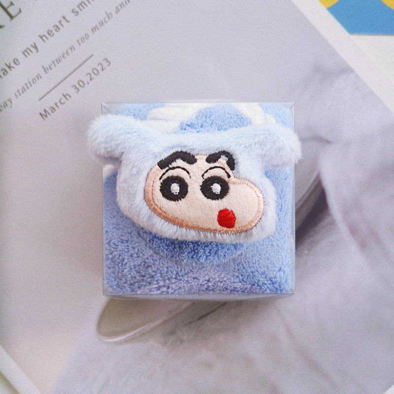 Crayon Shin-Chan Doll Towel Souvenir Gift Matchinging Gift Kidsren's Hanging Towel Coral Velvet Absorbent Square Towel