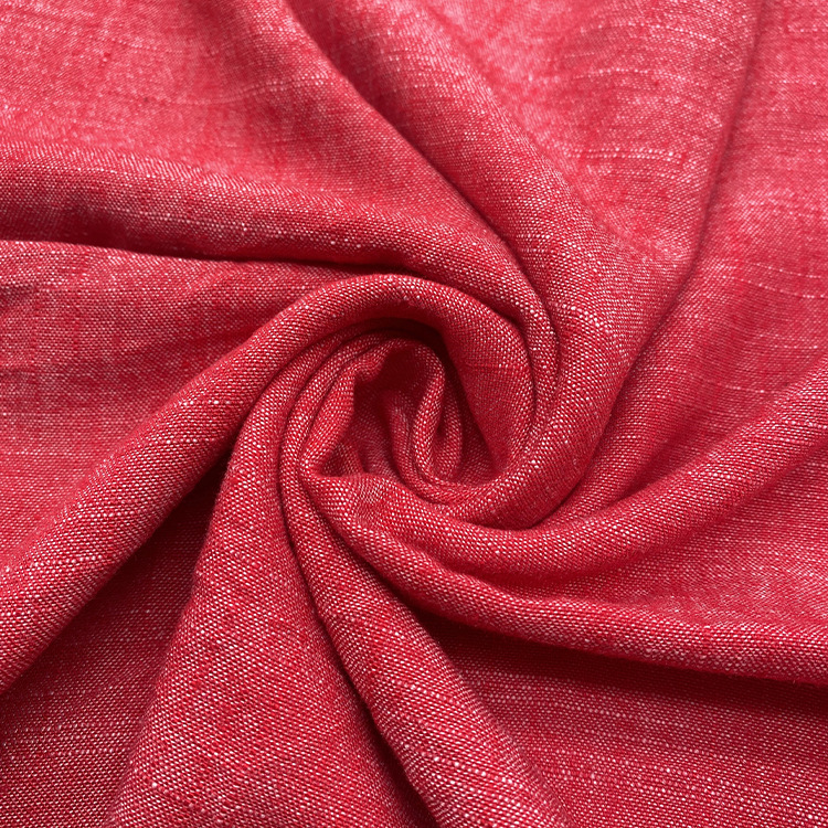 Two-color bamboo linen linen Ramie cotton linen imitation linen dress coat top pants clothing fabric