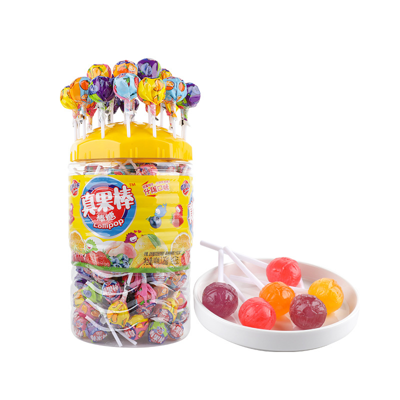 Crayon Xiaoxin lollipop wholesale 126 candy bulk candy Net red casual snack fruit flavor lollipop