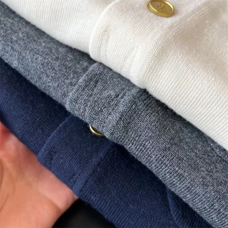 Lapel POLO2023 autumn new plus size women's long sleeve knitted wool base shirt solid color outside take a batch of a generation of hair