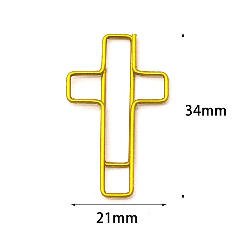 Cross shape paper clip metal color paper clip office stationery information classification folder book examination paper folder