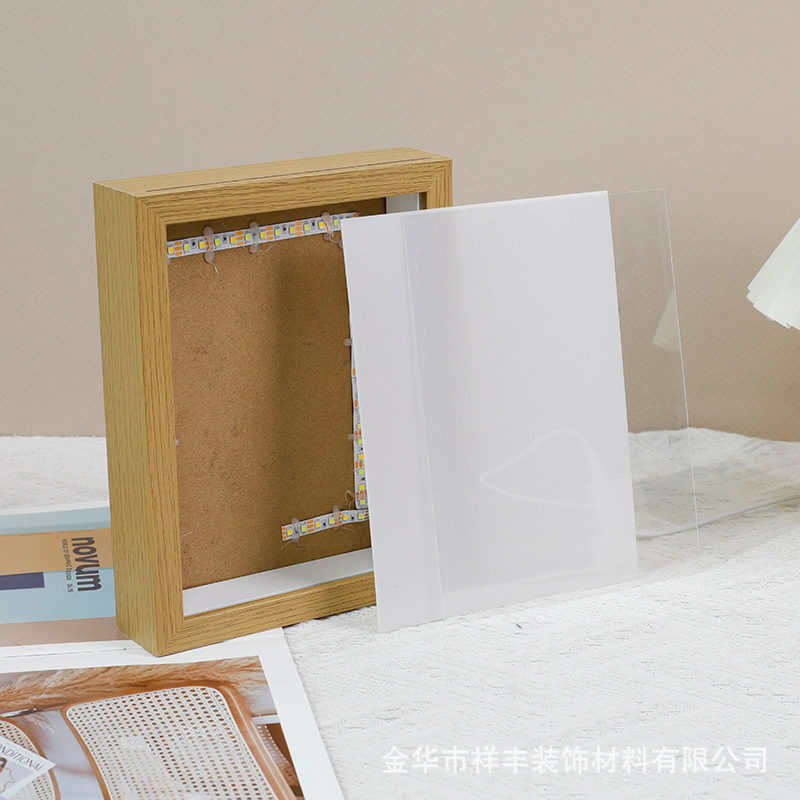Leaf Carving Photo Frame with Light Source Leaf Carving Creative Paper-cut Luminous Photo Gift Wholesale for Girlfriend's Holiday Birthday