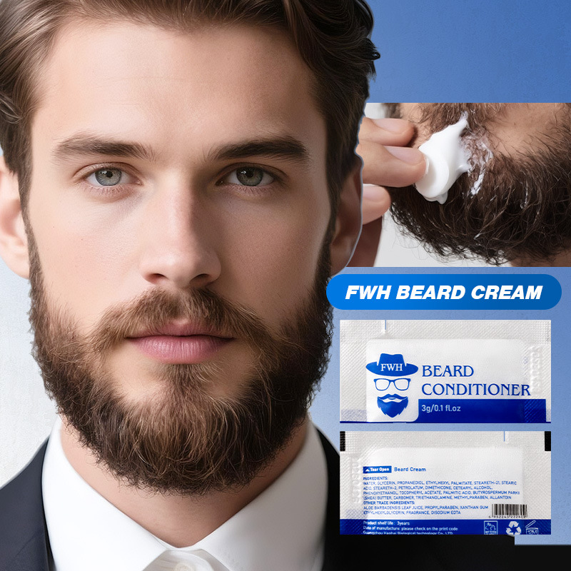 Cross-Border Disposable Beard Cream 3g Beard Lotion Portable Disposable Bag Packaging Beard Care Cream in Stock