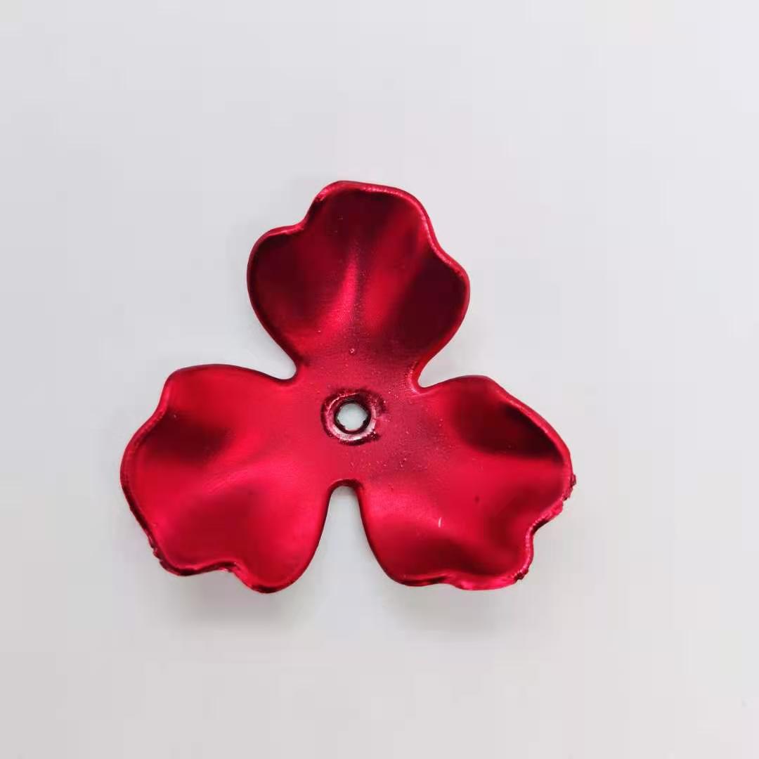 New Chinese Wedding Corsage Bride and Groom Wedding Accessories Red Three-petal Bead Flower diy Accessories