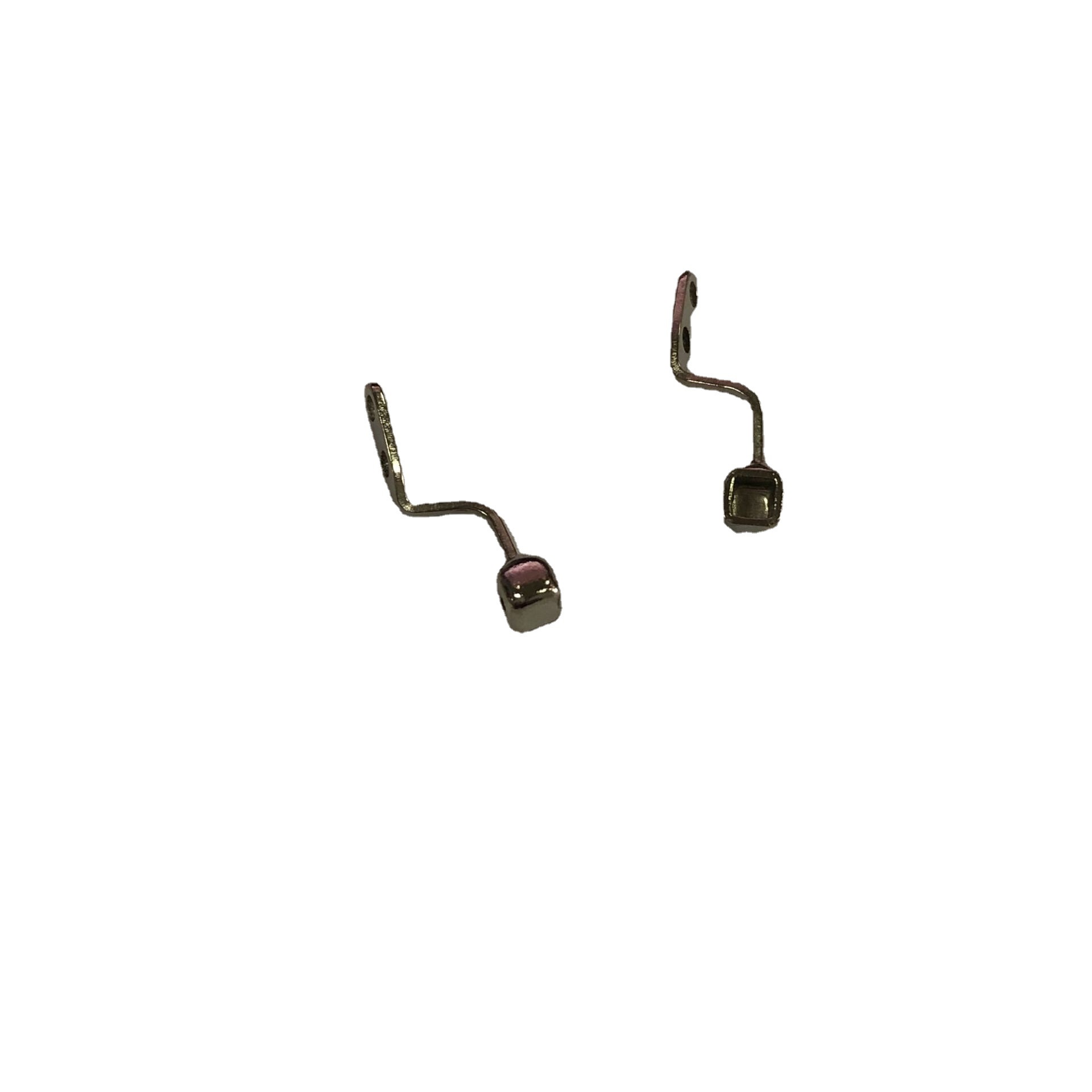 Glasses Glasses stainless steel metal double hole silver lock screw special pipe wine glass nose bracket