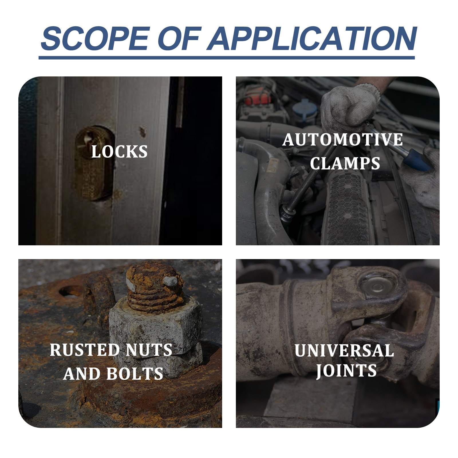 Rayhong anti-rust conversion agent spray car wheel tire rim door lock cleaning rust removal renovation lubricant