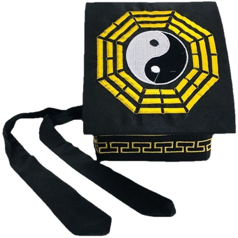Taoist hat Taoist gossip tai chi hat Taoist performance gossip hat scarf headdress gossip hat nine beam scarf hat