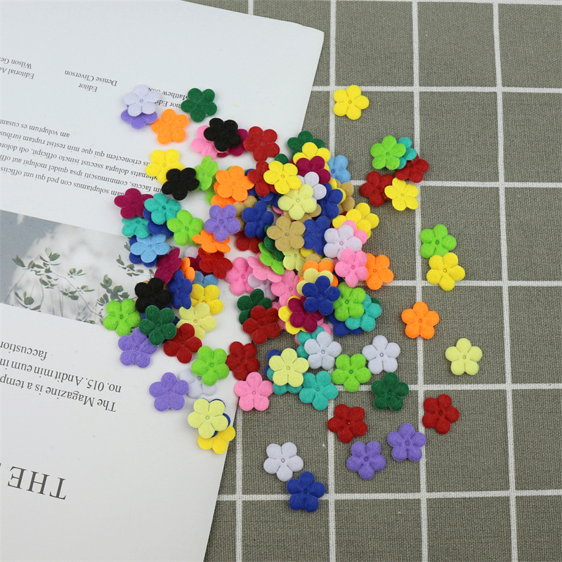 1.5cm felt small flower accessories diy hair accessories decorative accessories small flower piece clothing material accessories