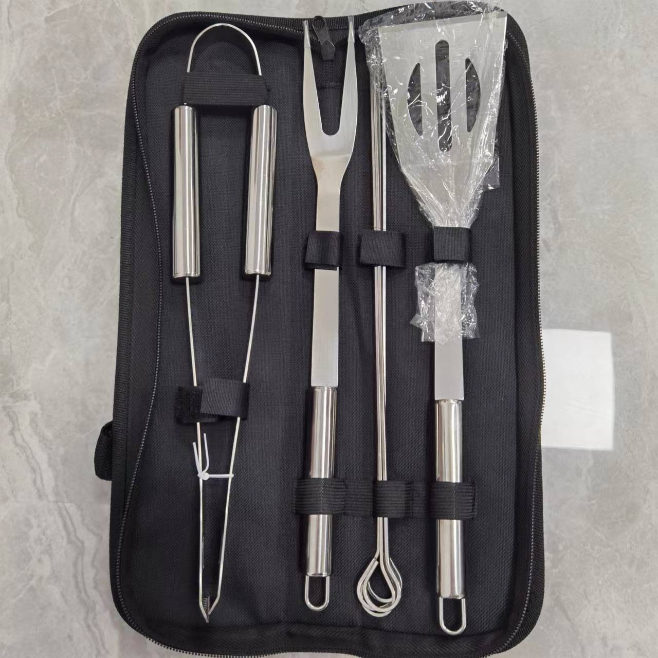 Spot 410 Stainless Steel Barbecue Tool Combination Portable Cloth Bag Small Tube Handle Grill Set Bbq Gift Box Set
