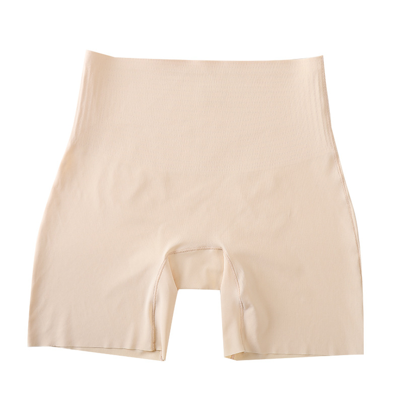 Dispensing high waist belly three-point safety pants gel ice silk boxer bottoming shorts seamless comfortable not Curling