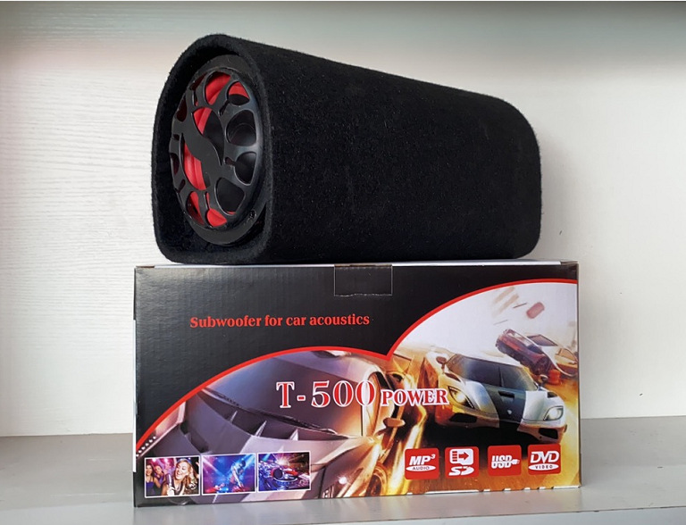 = crown = tunnel round T500 Car Subwoofer barrel 12v220v high power Bluetooth card small stereo