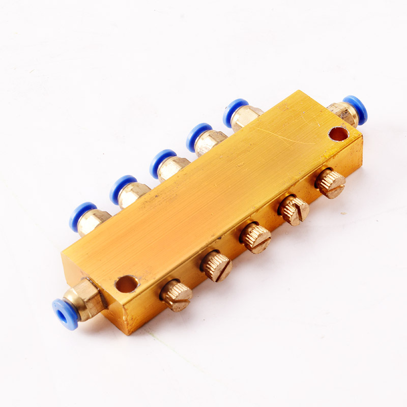 TK Adjustable Oil Drain Copper Oil Drain Distributor Blue Quick Insert Oil Drain Machine Oil Distributor Lubricating Oil Drain