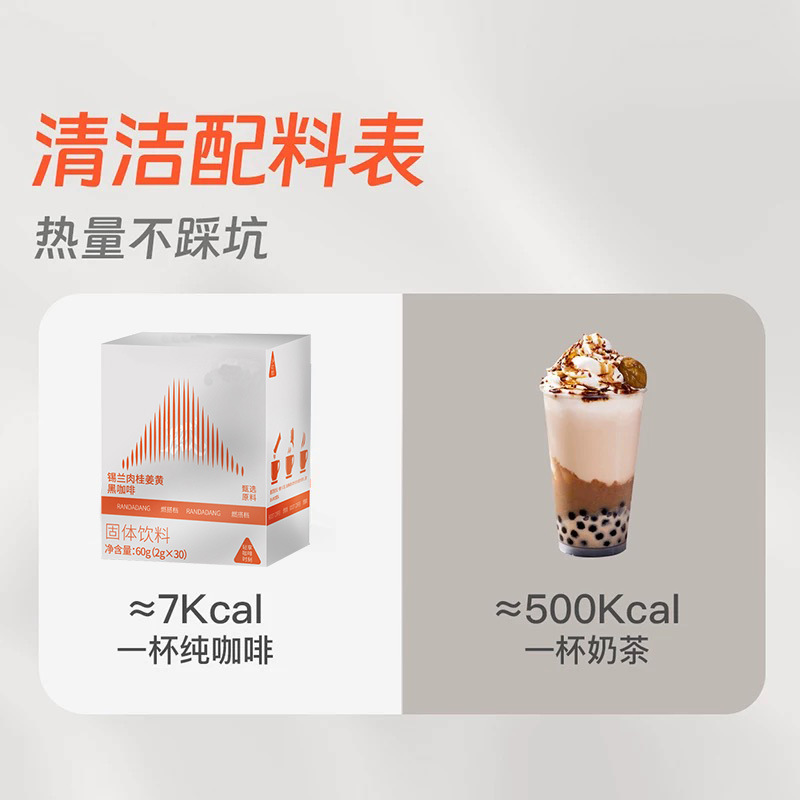 Cinnamon Turmeric Black Coffee Instant Coffee Solid Drink Black Coffee Wholesale Dropshipping