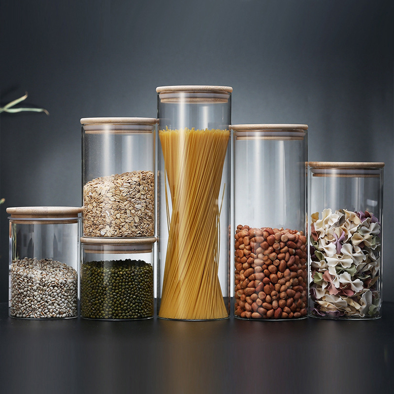 Оптовая стеклянная банка для хранения чая, банка для хранения сухофруктов