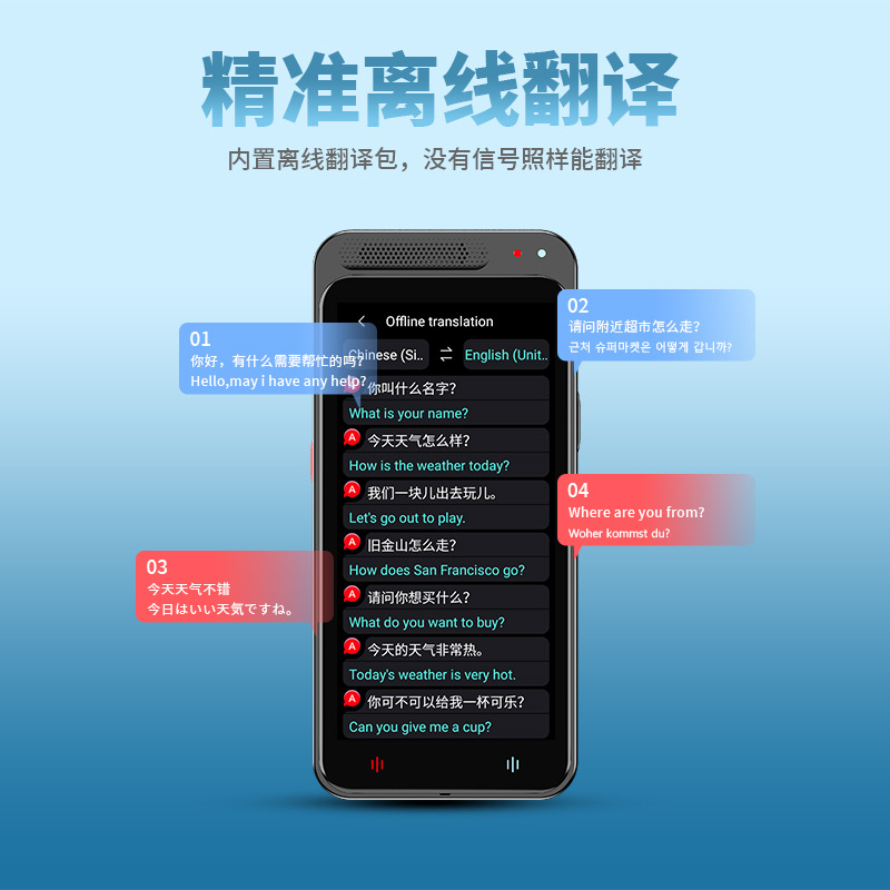 Z6 Russian Online Translator Precision Offline Intelligent Voice Equipment Portable Foreign Trade Special Overseas Translator