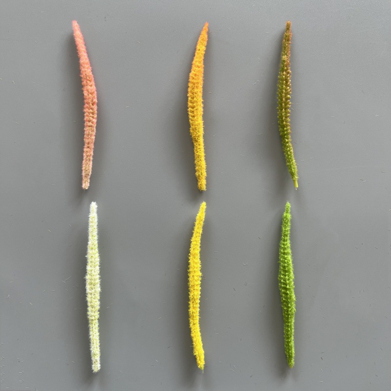 Imitation Setaria Short Hair Grass Flower Head Artificial Cat's Tail Fake Flower Accessories Christmas Decoration Colorful Tops