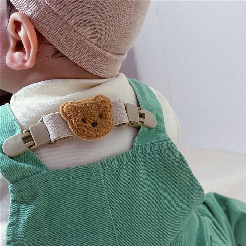 ins Han Feng Bear Strap Clip Children's Strap Pants Anti-clip Shoulder Strap Holder Strap Skirt Anti-slip Artifact