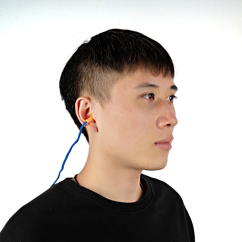 2025 manufacturers wholesale with thread cotton rope earplugs Christmas tree earplugs silicone protection industrial anti-noise earplugs wholesale