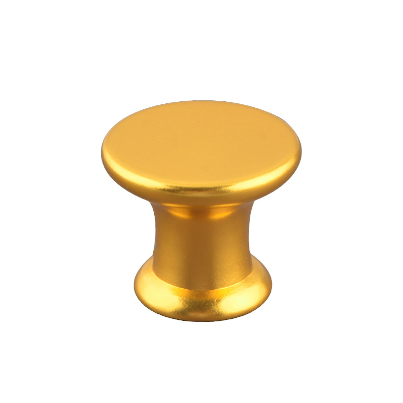Aluminum alloy single hole handle round gold simple cabinet cabinet drawer stainless steel wardrobe door handle wholesale
