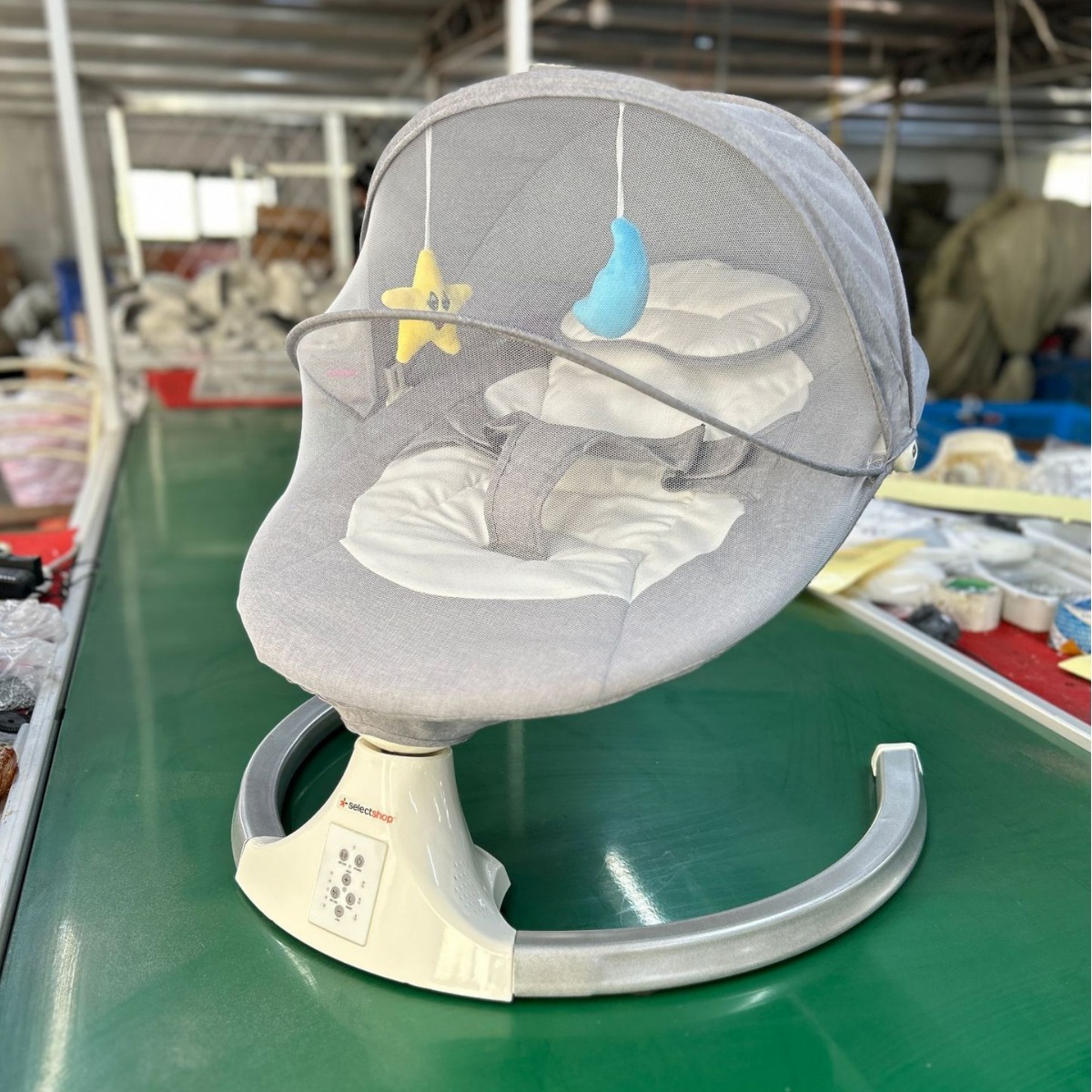 New product rocking chair export small size remote control five-speed 3 timing Bluetooth music awning detachable seat cover